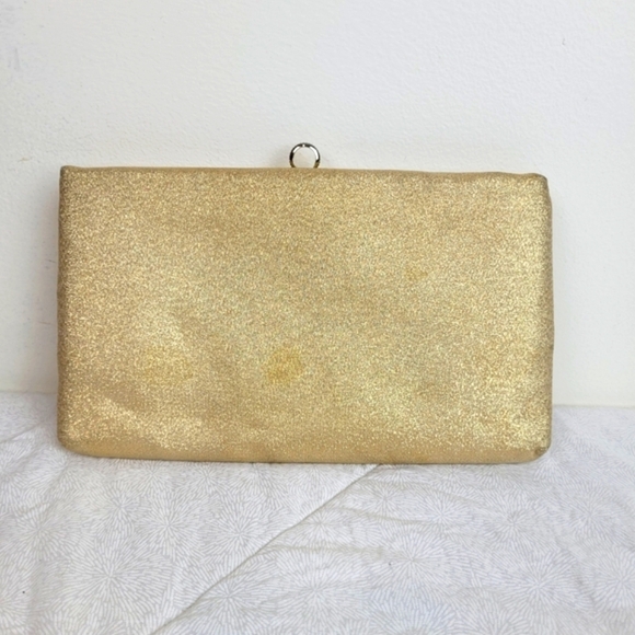 After Five Handbags - After Five 1950's Vintage Elegant Gold Clutch Bag Minimalist Contemporary Shape